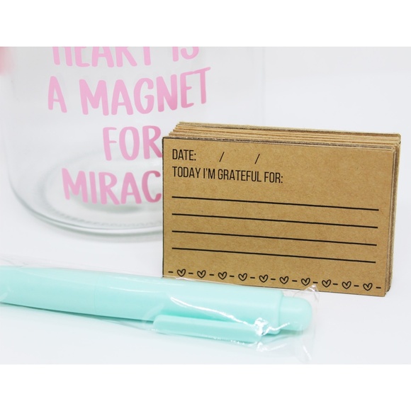 NEW Gratitude jar -  green, pink and teal - Picture 3 of 5